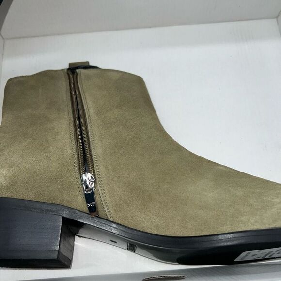 Marc Fisher Pointy Toe Booty in Medium Green Suede - Picture 2 of 9